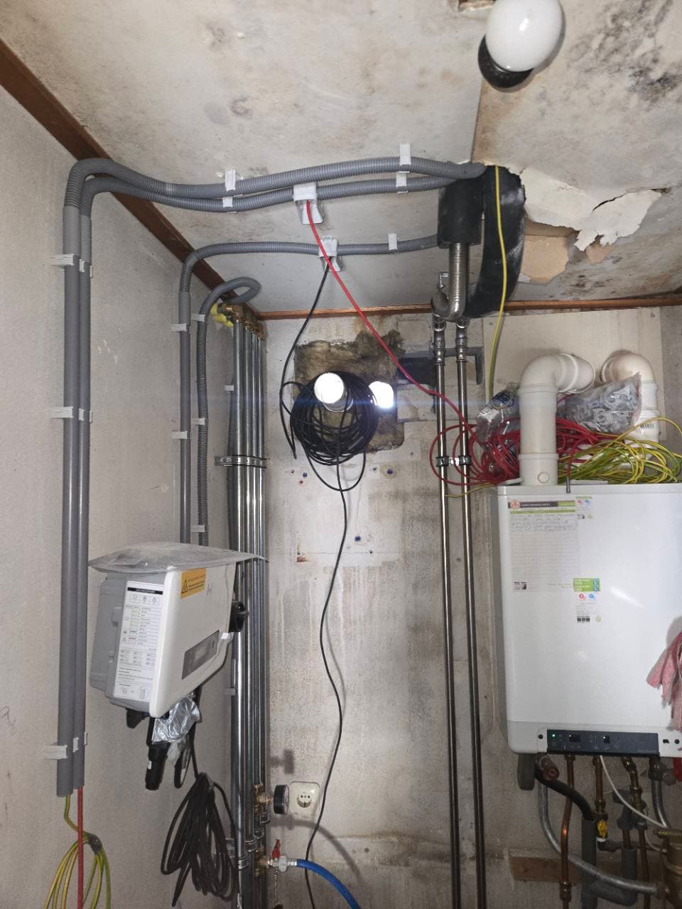 Bestaande cv-opstelling voor de gasloze renovatie